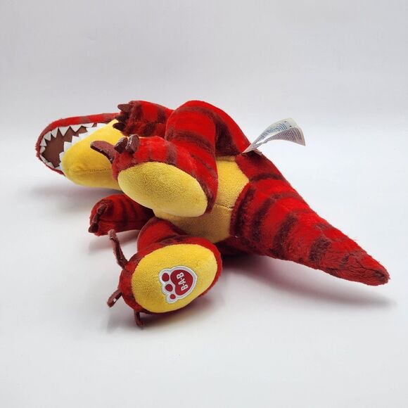 Build A Bear Red Raptor Dinosaur Plush Stuffed Animal BAB - Picture 6 of 8